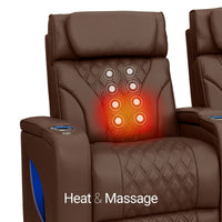 Luminis Zero Gravity Home Theater Seating with Heat & Massage