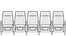 Row of 5 Standard 125.5"