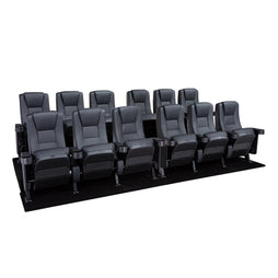 Seatcraft Montago 2 Row Riser Package, Vinyl, Black