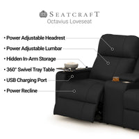 Seatcraft Octavius Big & Tall Home Theater Sofa & Loveseat