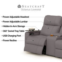 Seatcraft Octavius Big & Tall Home Theater Sofa & Loveseat