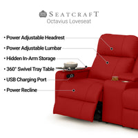 Seatcraft Octavius Big & Tall Home Theater Sofa & Loveseat