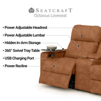 Seatcraft Octavius Big & Tall Home Theater Sofa & Loveseat