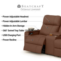 Seatcraft Octavius Big & Tall Home Theater Sofa & Loveseat