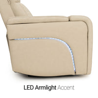 Seatcraft Vibrato SoundShaker Immersive Audio w/ Bluetooth Sync, Top Grain Leather Home Theater Loveseat
