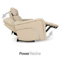 Seatcraft Vibrato SoundShaker Immersive Audio w/ Bluetooth Sync, Top Grain Leather Home Theater Loveseat