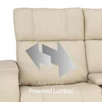 Seatcraft Vibrato SoundShaker Immersive Audio w/ Bluetooth Sync, Top Grain Leather Home Theater Loveseat