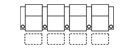 Row of 4 Standard 132.5"