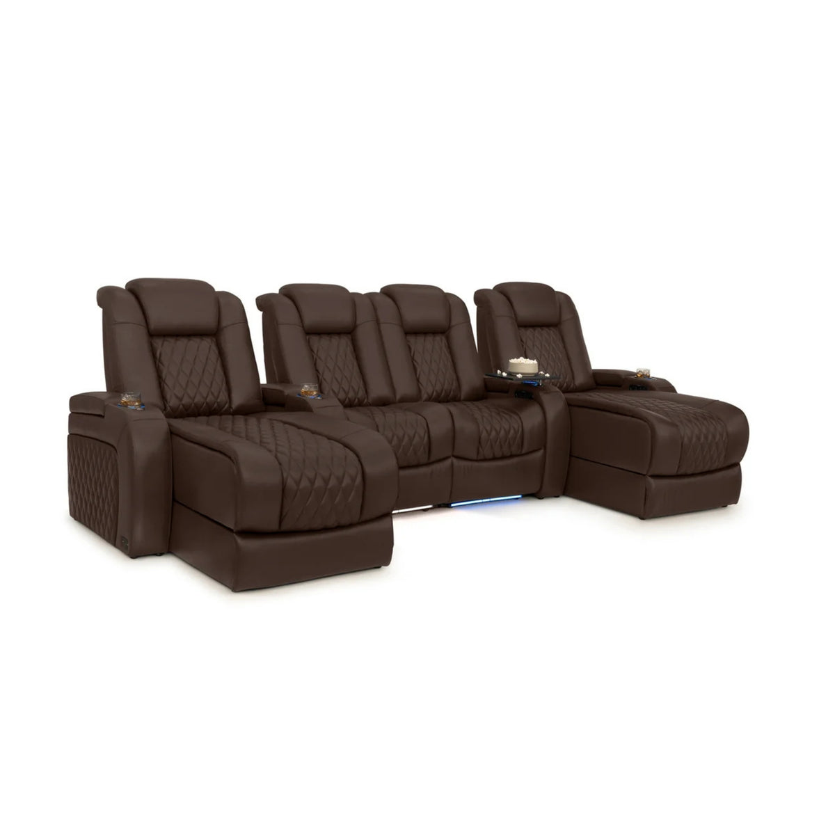 Diamante Chaise CoolZeroᵀᴹ Italian Leather Home Theater Seating