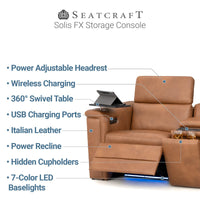 Solis FX Flip-Up Headrest Home Theater Seating