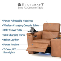 Solis FX Flip-Up Headrest Console Home Theater Seating