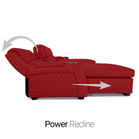 Seatcraft Your Choice Solarium Media Lounge Sofa Italian Leather, 13+ Colors, Power Chaiseloungers