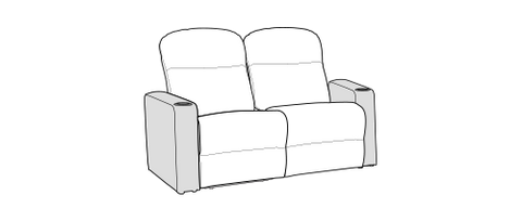 Row of 2 Loveseat 61.0"