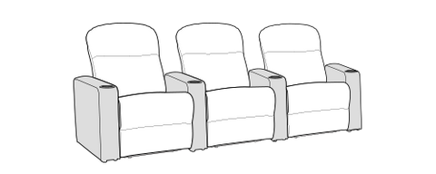 Row of 3 Standard 98.0"