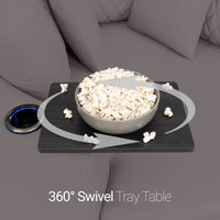 Swivel Cuddle Seat Italian Leather Media Room Furniture