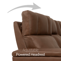 Seatcraft Vibrato SoundShaker Immersive Audio w/ Bluetooth Sync, Top Grain Leather Home Theater Loveseat