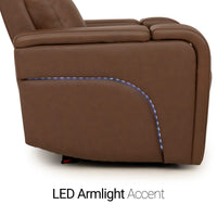 Seatcraft Vibrato SoundShaker Immersive Audio w/ Bluetooth Sync, Top Grain Leather Home Theater Recliner