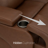 Seatcraft Vibrato SoundShaker Immersive Audio w/ Bluetooth Sync, Top Grain Leather Home Theater Recliner